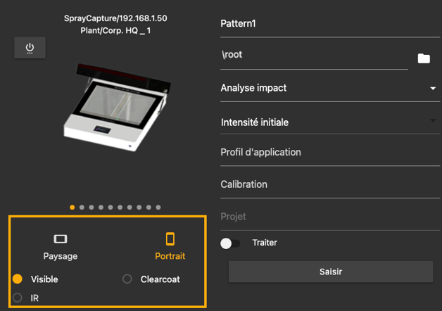 capture light intensity 1 french