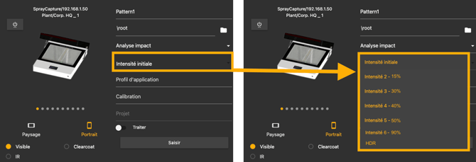 capture light intensity 2 french