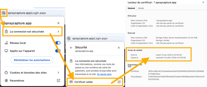 chrome certificate french