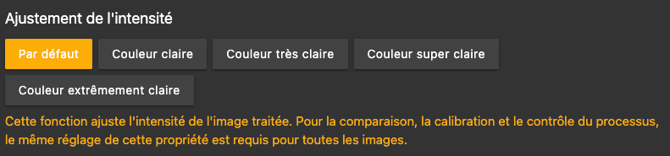 light intensity tool french