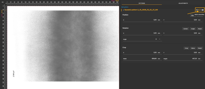 new pattern editor favorites