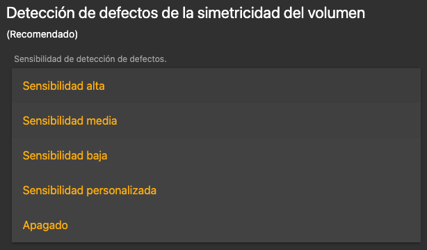 defect sensitivity spanish