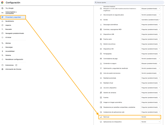 local network spanish