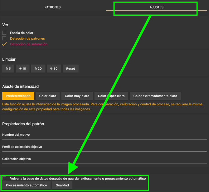 new pattern editor favorite cropping spanish