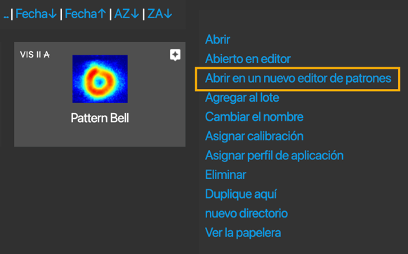new pattern editor open spanish