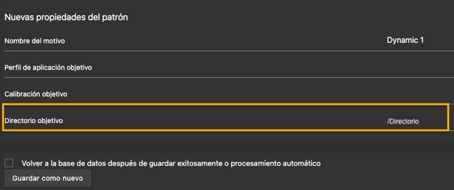 save new edit pattern spanish